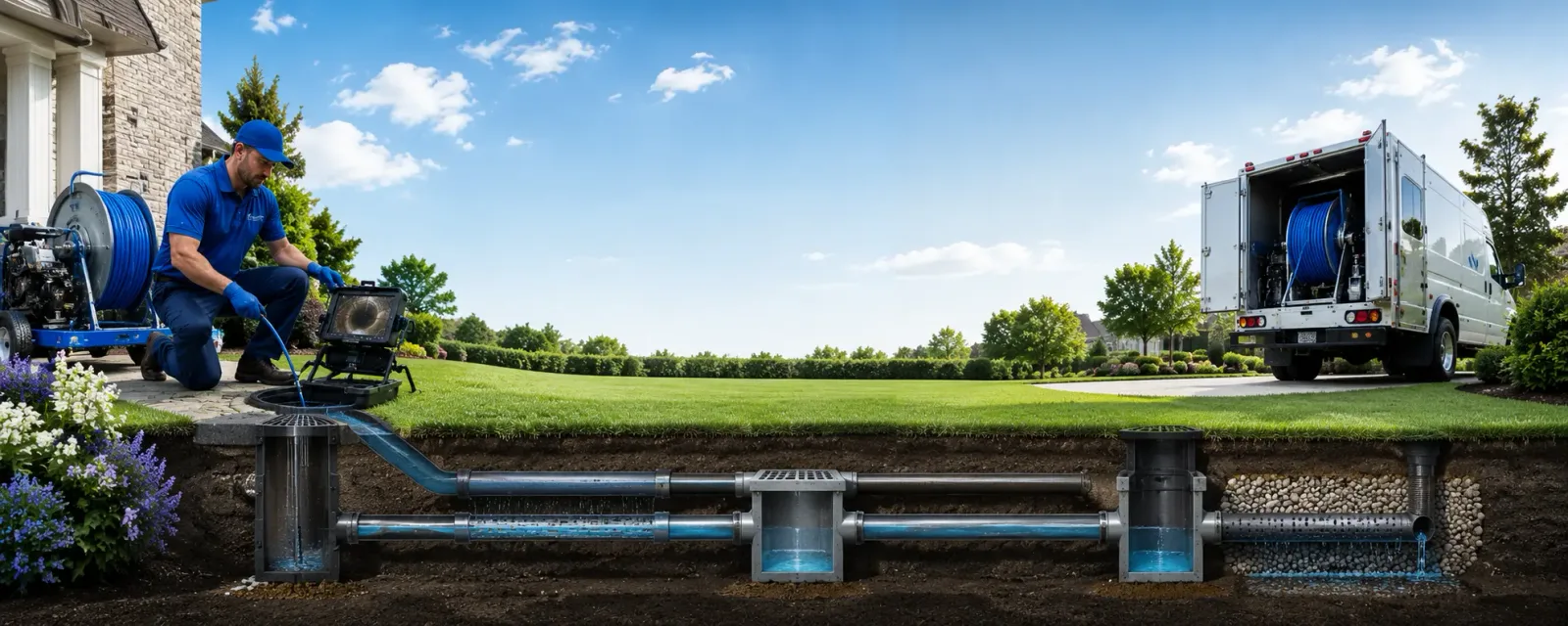 Outdoor drain cleaning information for Brookside, NJ